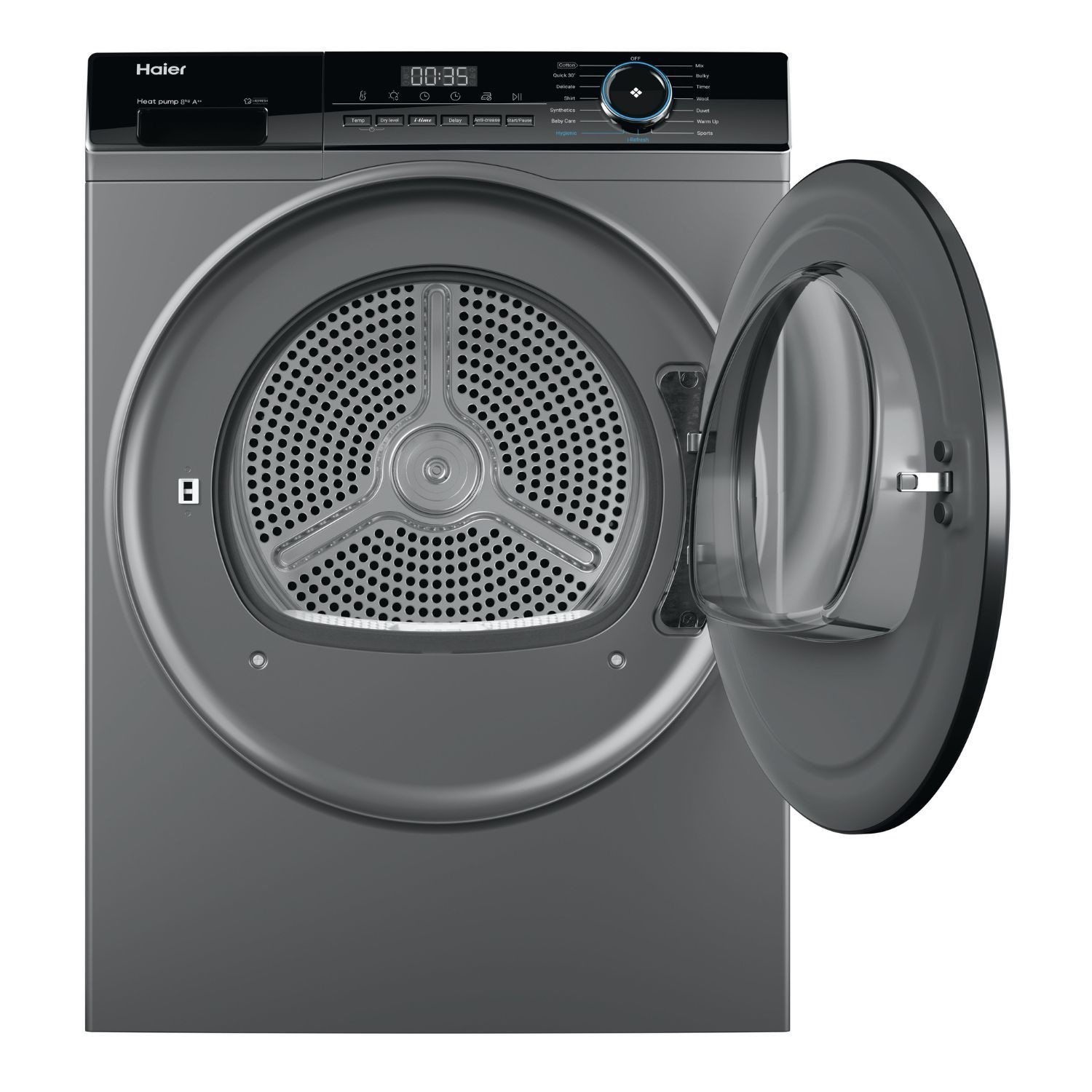 Haier 939 Series 3 8kg Heat Pump Tumble Dryer - Graphite - Image 4