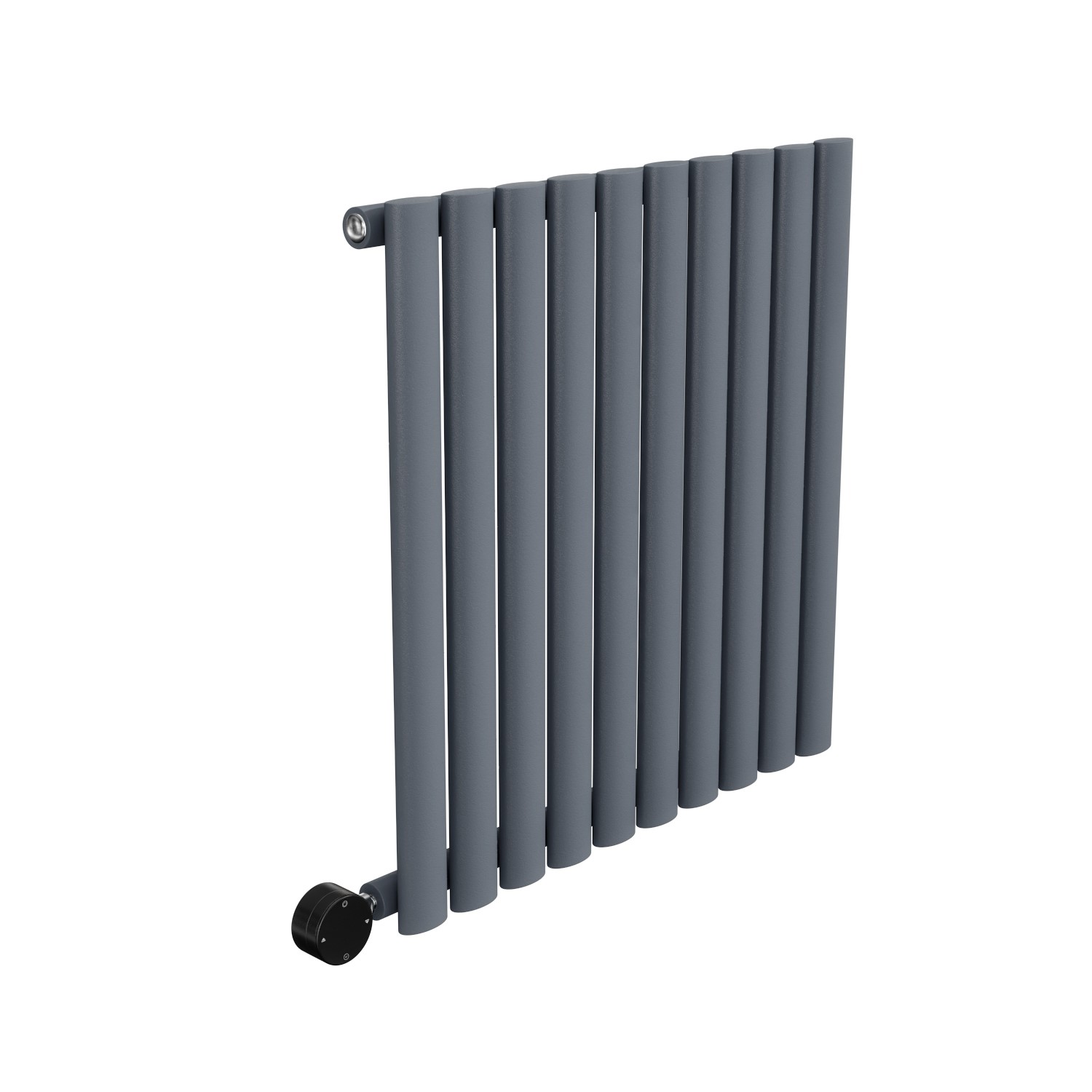 Anthracite Horizontal Smart Electric Radiator with Wi-Fi Thermostat - 0.6kW - H600xW590mm - Bathroom Safe - Image 3