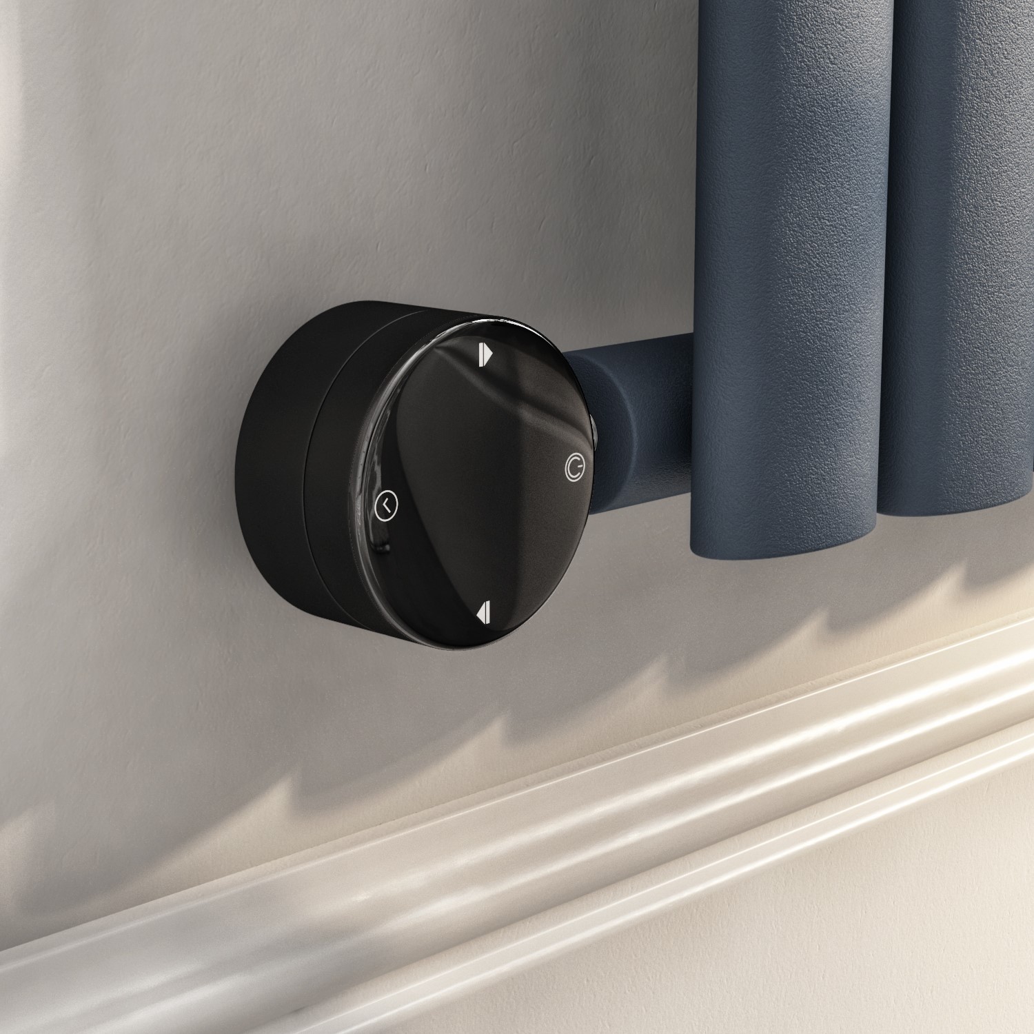 Anthracite Horizontal Smart Electric Radiator with Wi-Fi Thermostat - 0.6kW - H600xW590mm - Bathroom Safe - Image 4