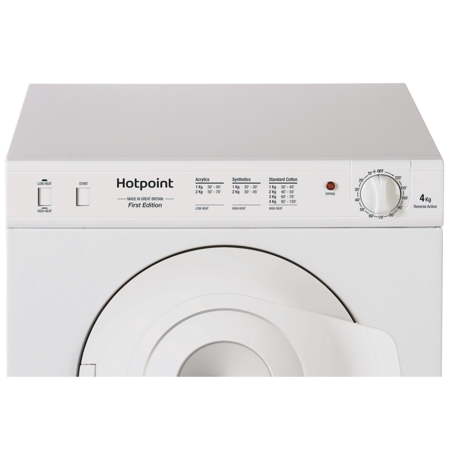 Refurbished Hotpoint NV4D01P Freestanding Compact Vented 4KG Tumble Dryer White - Image 3