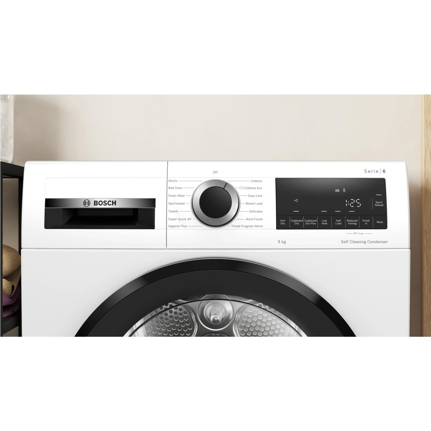 Bosch Series 6 9kg Heat Pump Tumble Dryer - White - Image 4
