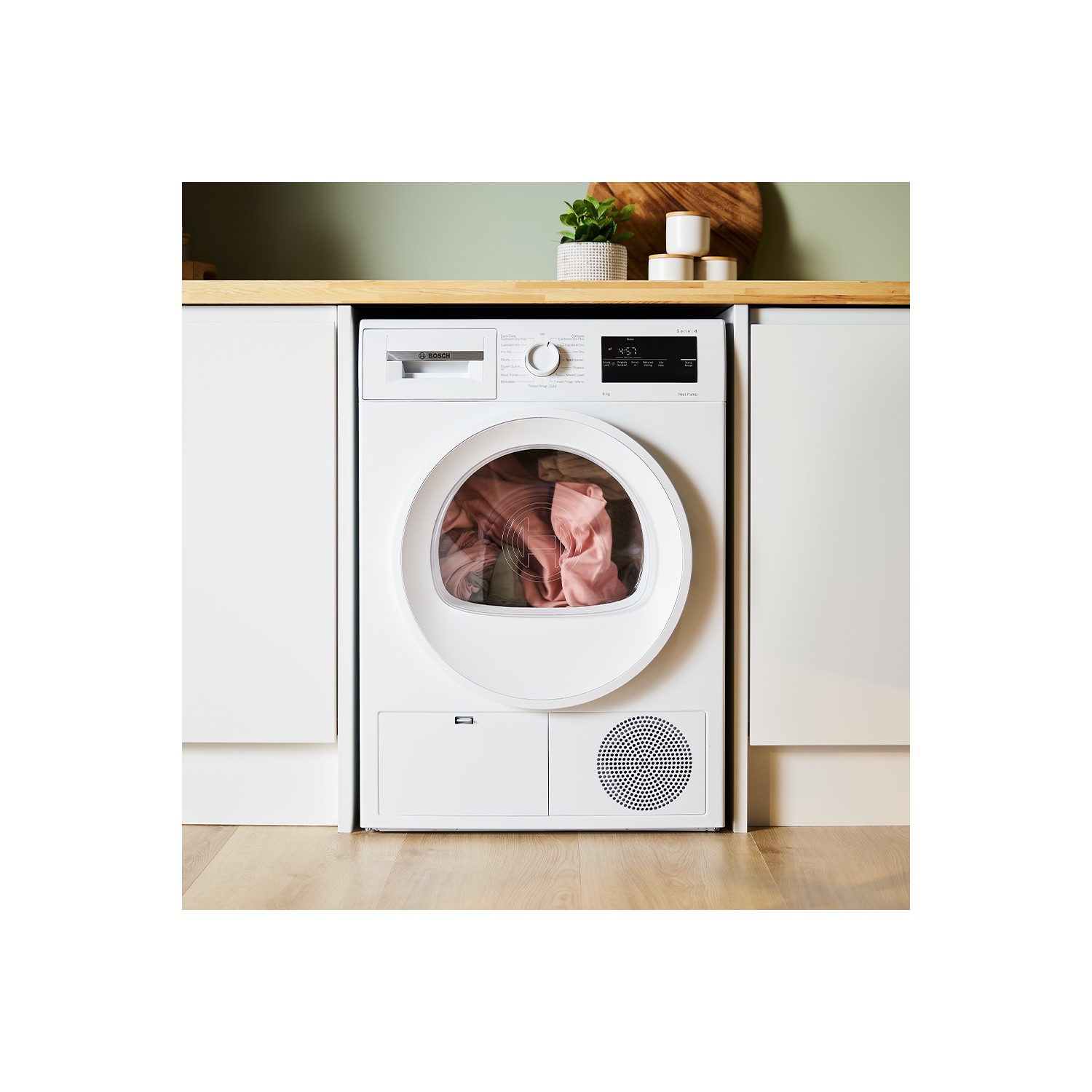 Bosch Series 4 8kg Heat Pump Tumble Dryer - White - Image 2