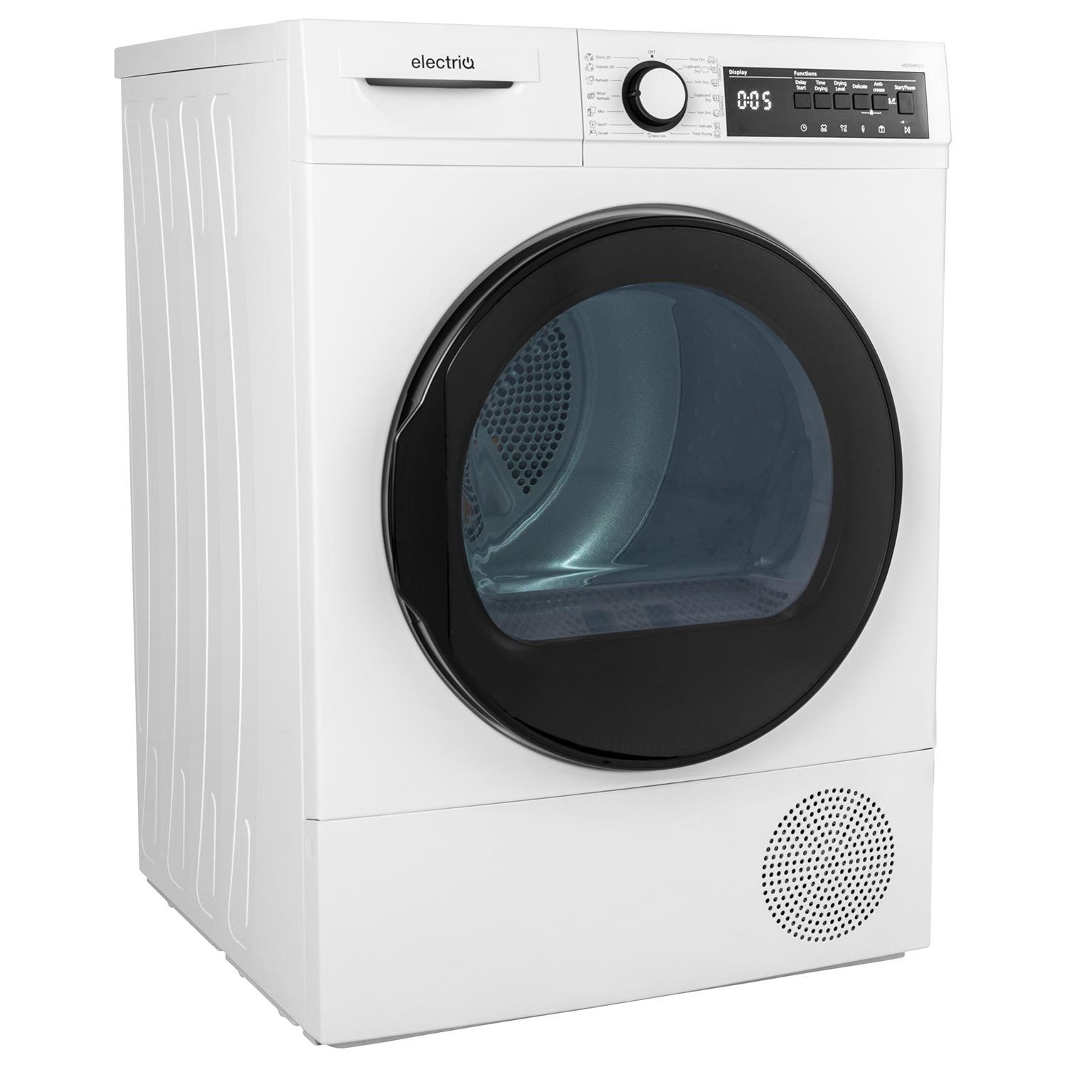 electriQ 12kg Heat Pump Tumble Dryer - White - Image 2