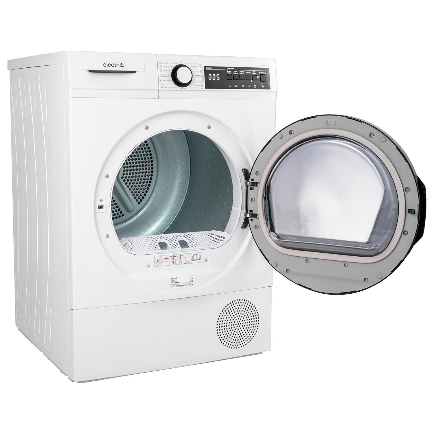 electriQ 12kg Heat Pump Tumble Dryer - White - Image 4
