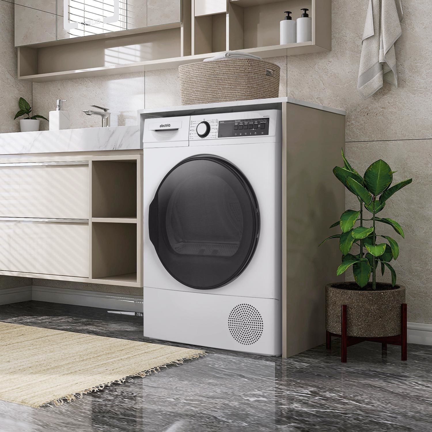 electriQ 12kg Heat Pump Tumble Dryer - White - Image 7