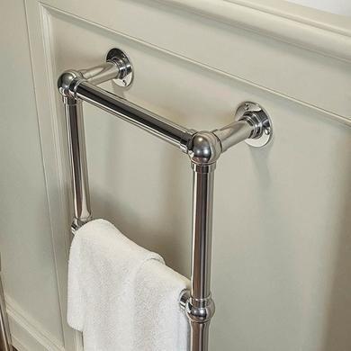 Chrome Vertical Traditional Towel Radiator 700 x 400mm - Regent - Image 4
