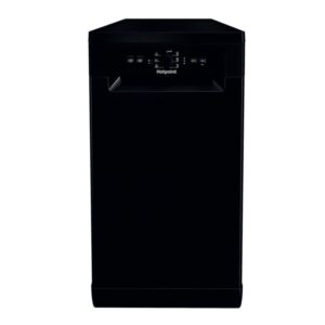 Hotpoint Freestanding Slimline Dishwasher - Black, Quick Wash