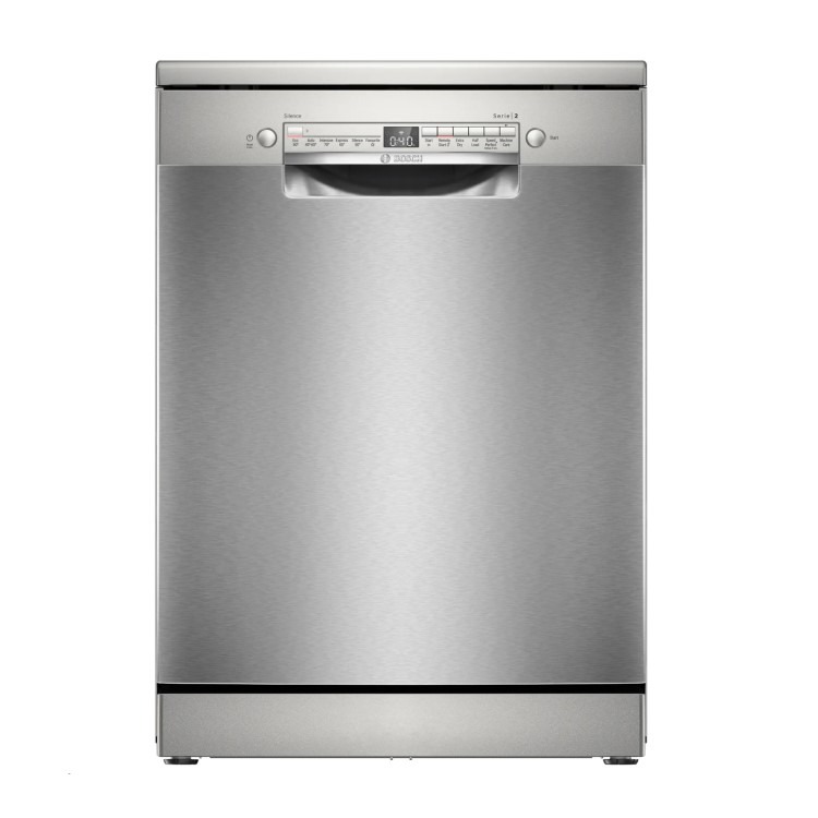 Bosch Series 2 Freestanding Dishwasher - Smart Wi-Fi, D-Rated, Stainless steel