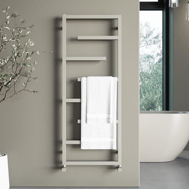 Beige Designer Towel Radiator 1270 x 500mm - Atka - Image 2