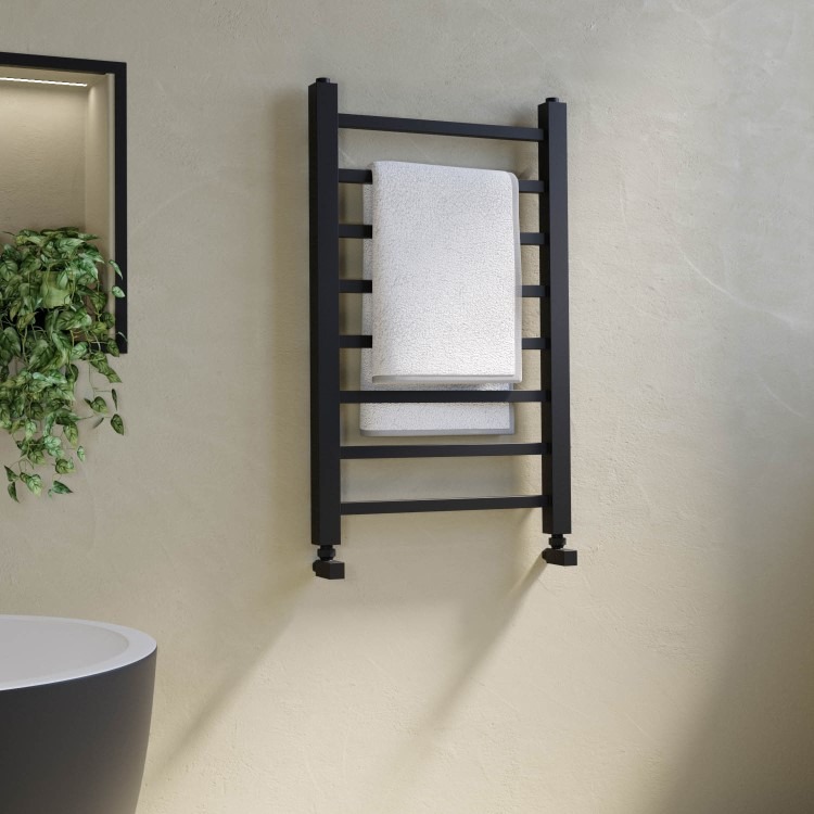 Black Towel Radiator 800 x 500mm - Sonoran - Image 2
