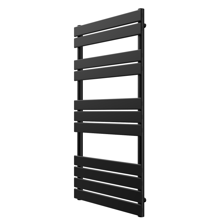 Black Towel Radiator 1200 x 450mm - Tundra - Image 2