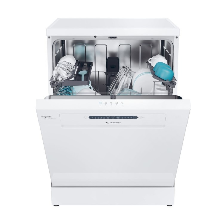 Candy Rapido Freestanding Dishwasher - C-Rated, White - Image 2