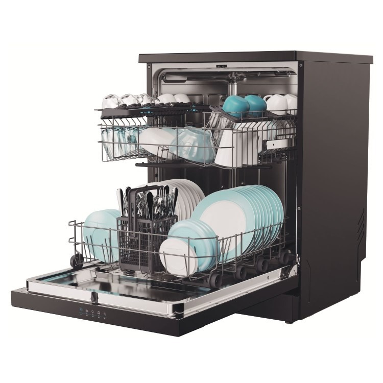 Refurbished Candy CF3E9L0B-80 13 Place Freestanding Dishwasher Black - Image 2