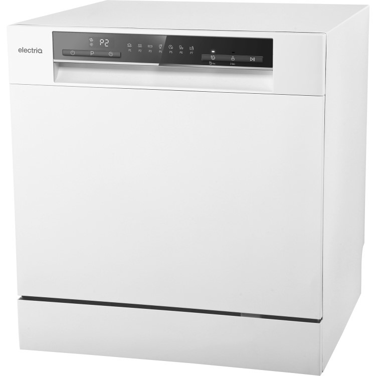 electriQ XL Mini Table Top Dishwasher - White - Image 2