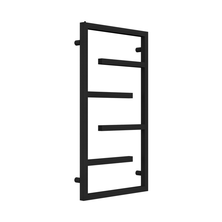 Black Designer Towel Radiator 915 x 500mm - Atka - Image 3