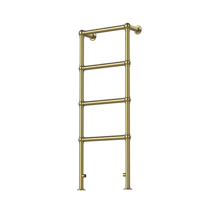 Brass Vertical Traditional Towel Rail Radiator 1200 x 479mm - Regent - Image 3