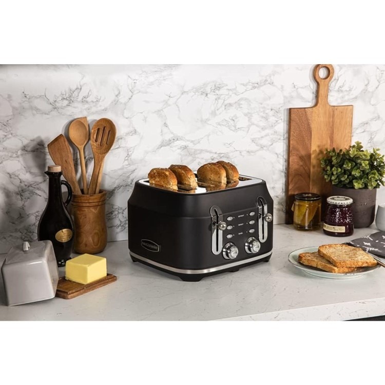 Rangemaster Classic 4 Slice Toaster - Black - Image 3