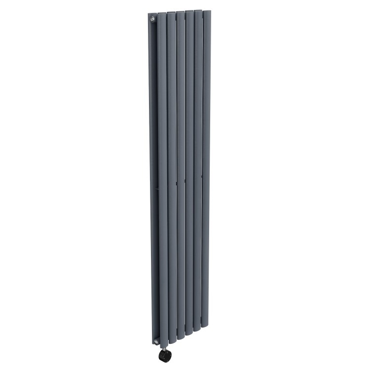 Anthracite Vertical Smart Electric Radiator with Wi-Fi Thermostat - 1.2kW - Double Panel H1600xW354mm - Bathroom Safe - Image 3