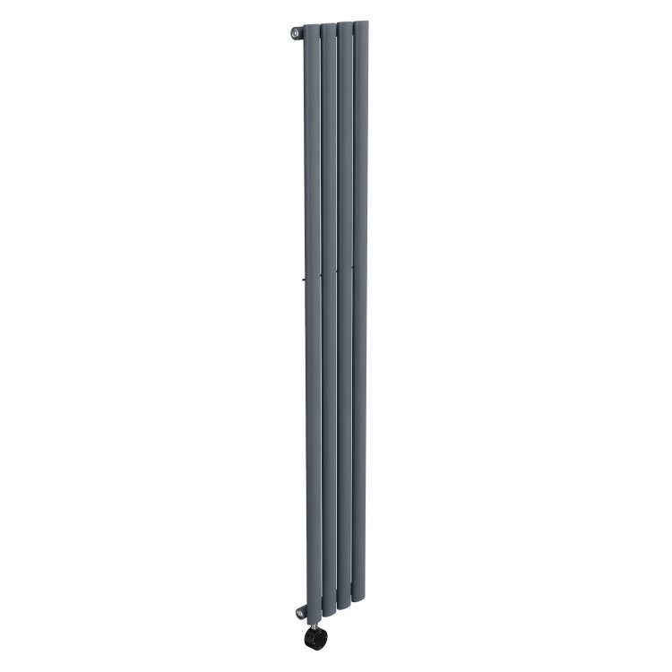 Anthracite Vertical Smart Electric Radiator with Wi-Fi Thermostat - 1kW - H1600xW236mm - Bathroom Safe - Image 3
