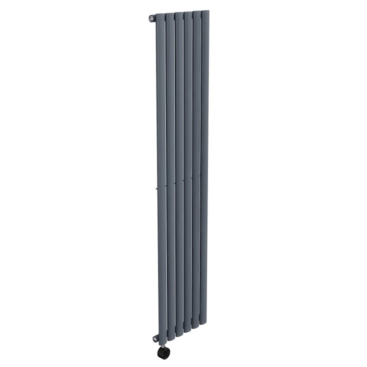 Anthracite Vertical Smart Electric Radiator with Wi-Fi Thermostat - 1kW - H1600xW354mm - Bathroom Safe - Image 3