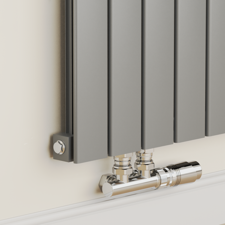 Eco Eleganza Anthracite Vertical Flat Designer Aluminium Radiator 1800x300mm Single Panel 2258 BTU - Image 4