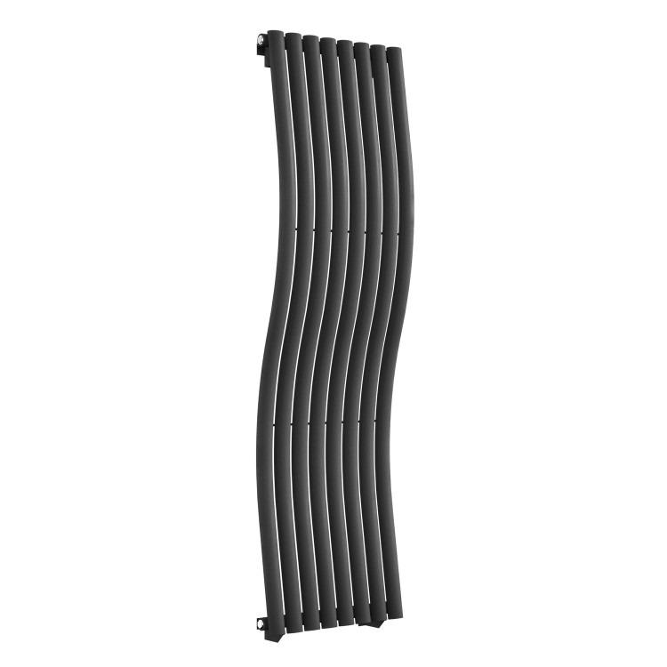 Anthracite Vertical Wave Designer Single Panel Radiator 1600 x 470mm - Opala - Image 4