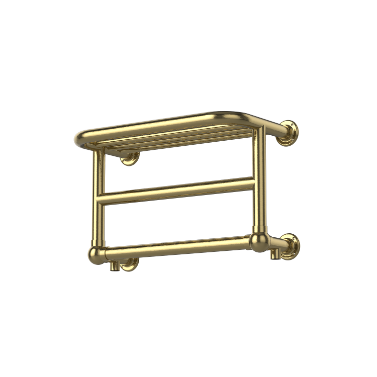 Brass Traditional Heated Towel Shelf Radiator 350 x 550mm- Regent - Image 2