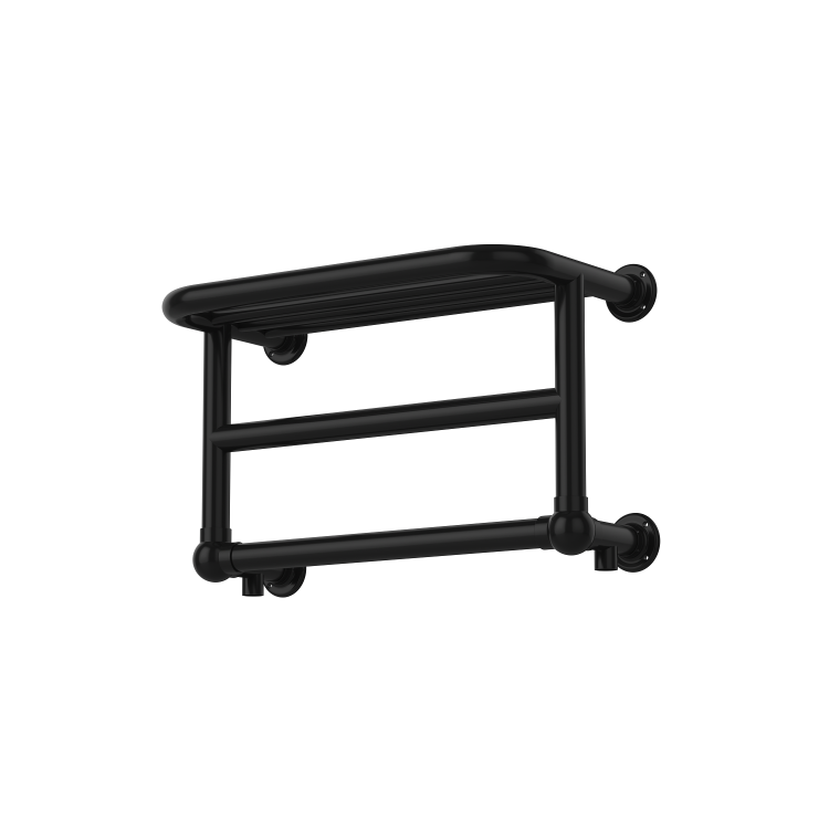 Black Traditional Heated Towel Shelf Radiator 350 x 550mm- Regent - Image 4