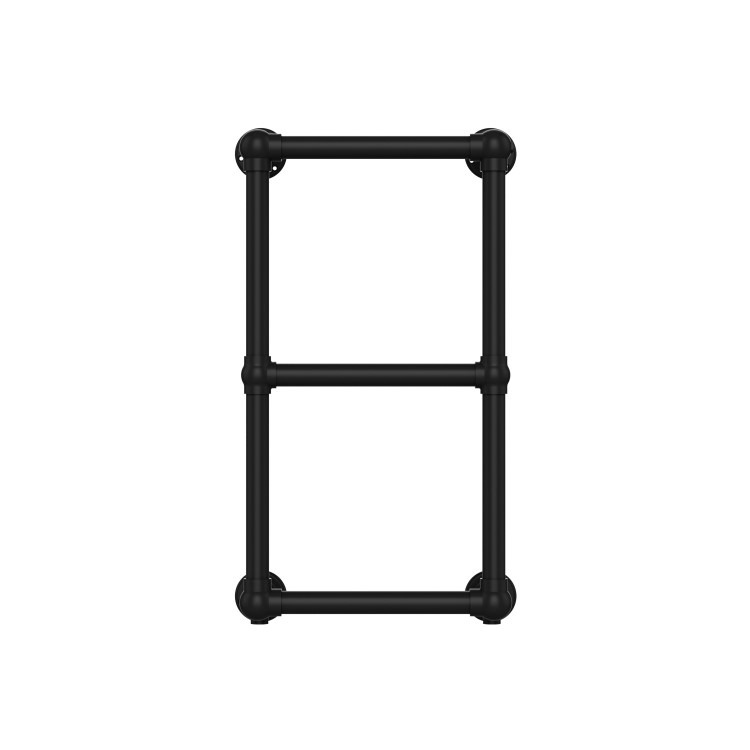 Black Vertical Traditional Towel Radiator 700 x 400mm - Regent - Image 4