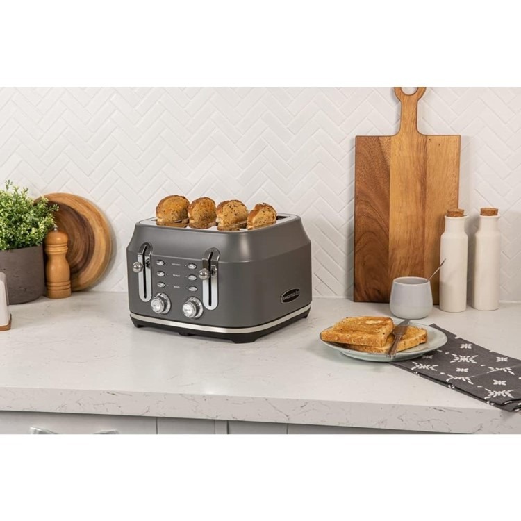 Rangemaster Classic 4 Slice Toaster - Grey - Image 4