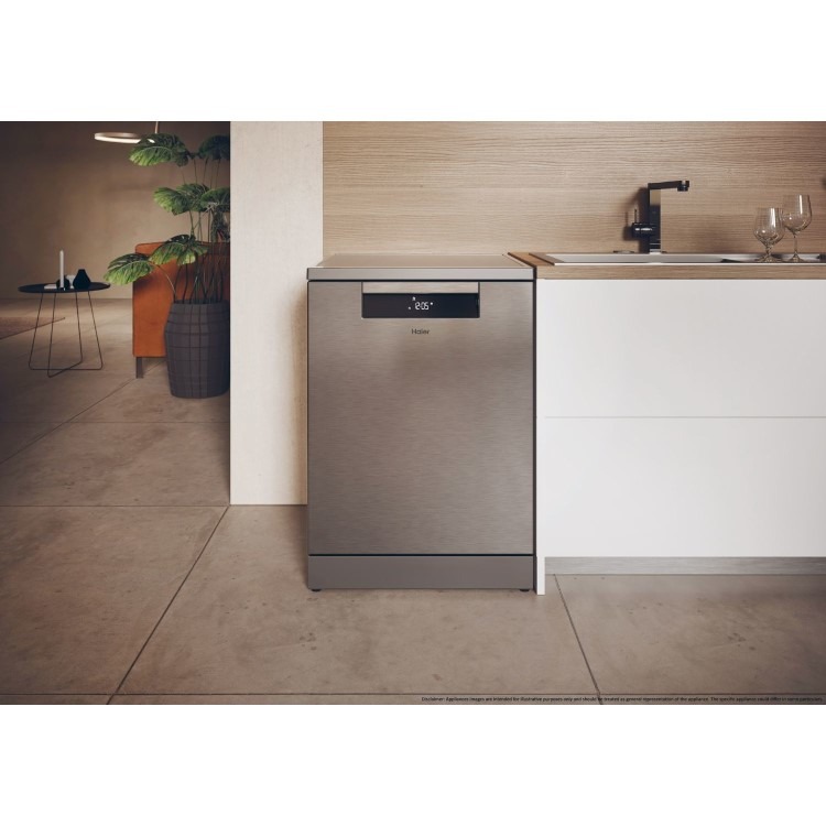 Haier I-Pro Shine Series 3 Freestanding Dishwasher - C Rated Stainless Steel - Image 4