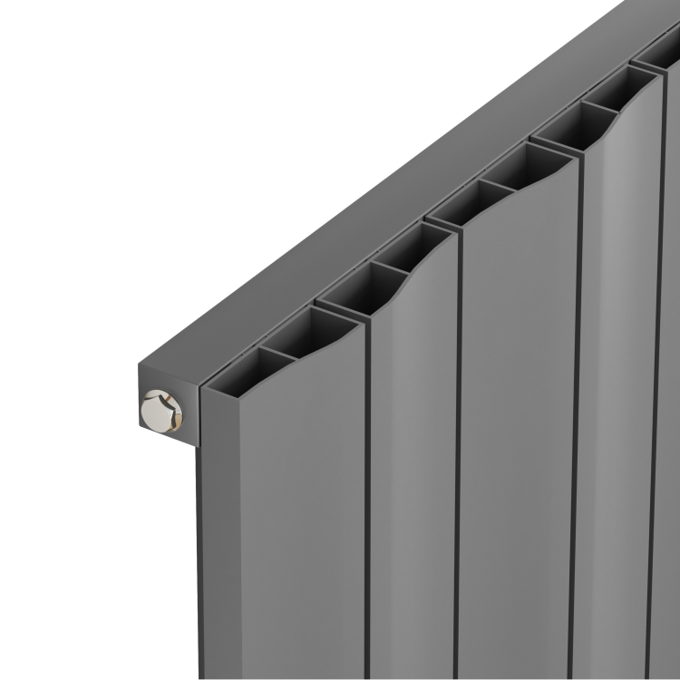 Vertical Wave Radiator Eco Vivante Anthracite Vertical Wave Designer Aluminium Radiator ...