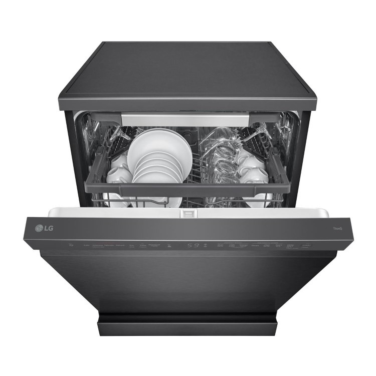 LG TrueSteam QuadWash Freestanding Dishwasher - Smart Wi-Fi, B-Rated, Matte Black - Image 5