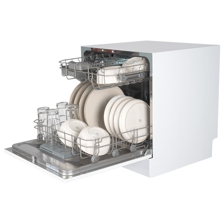 electriQ XL Mini Table Top Dishwasher - White - Image 5