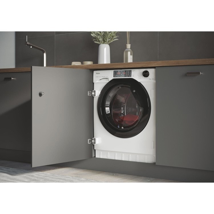Haier Series 4 9kg Wash 5kg Dry 1600rpm Integrated Washer Dryer - White - Image 5