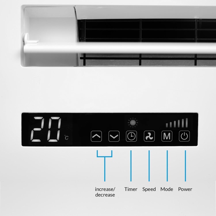 electriQ iQool 10000 BTU Wall Mounted Smart Air Conditioner with Heat Pump - No Outdoor Unit Needed - Image 5