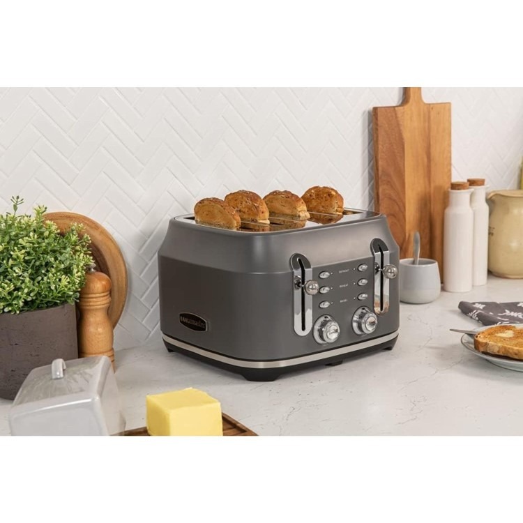 Rangemaster Classic 4 Slice Toaster - Grey - Image 5
