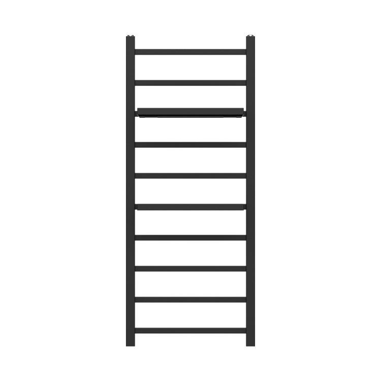 Black Towel Radiator with Shelves 1200 x 500mm - Sonoran - Image 3
