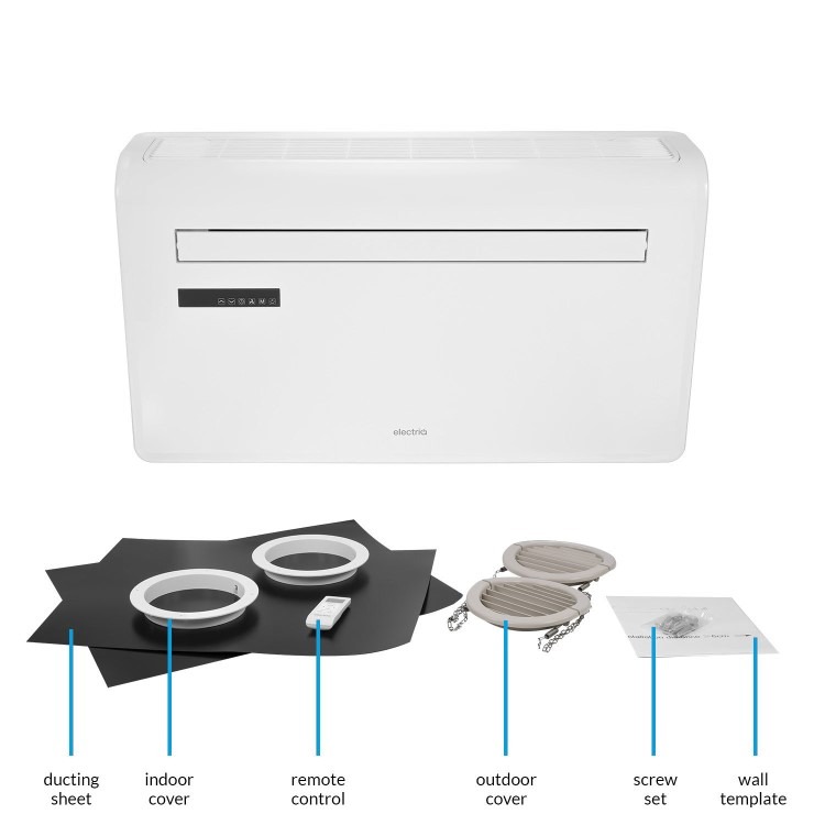 electriQ iQool 10000 BTU Wall Mounted Smart Air Conditioner with Heat Pump - No Outdoor Unit Needed - Image 6
