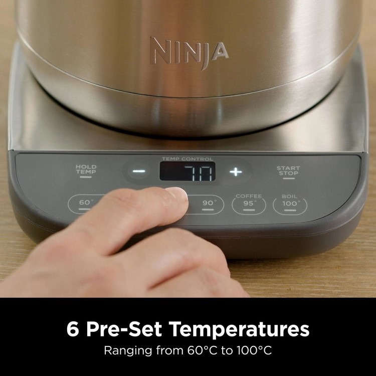 Ninja KT201UK 1.7L Perfect Temperature Kettle - Stainless Steel - Image 6