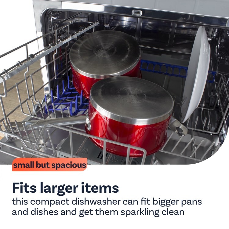 electriQ XL Mini Table Top Dishwasher - White - Image 7