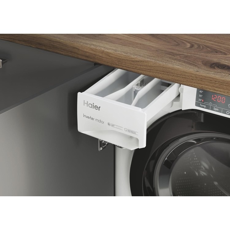 Haier Series 4 9kg Wash 5kg Dry 1600rpm Integrated Washer Dryer - White - Image 8