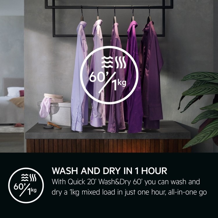 AEG 7000 Series ProSteam® 8kg Wash 4kg Dry 1600rpm Integrated Washer Dryer - White - Image 8
