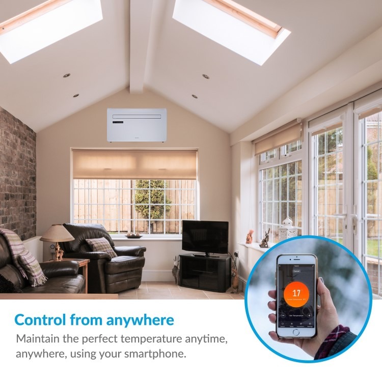 electriQ iQool 10000 BTU Wall Mounted Smart Air Conditioner with Heat Pump - No Outdoor Unit Needed - Image 9