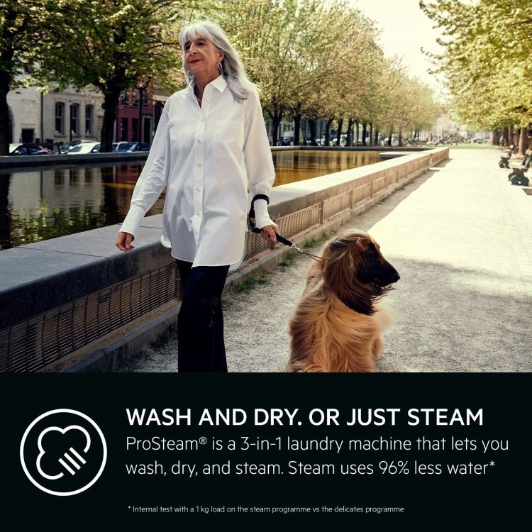AEG 7000 Series ProSteam® 8kg Wash 4kg Dry 1600rpm Integrated Washer Dryer - White - Image 10
