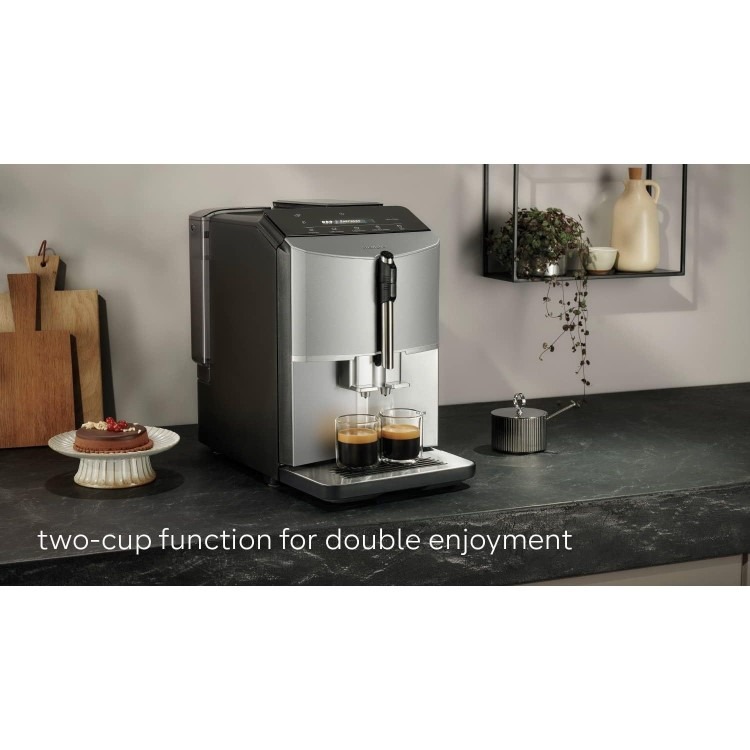 Siemens EQ300 Automatic Bean to Cup Coffee Machine - Inox Silver Metallic - Image 10