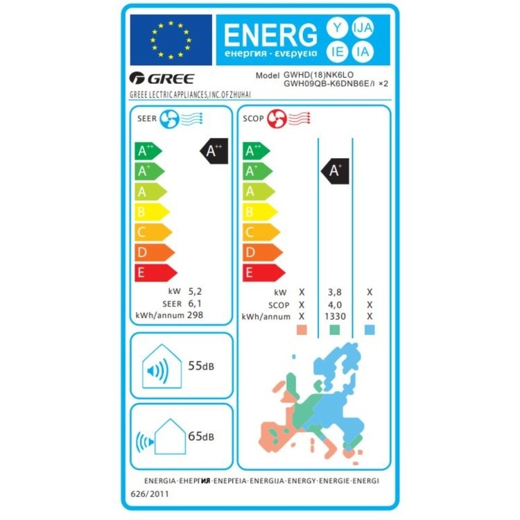 Version two Argo Multi-Split 2x 12000 BTU Smart A++ Wall Air Conditioner System with Single Outdoor Unit - Image 9