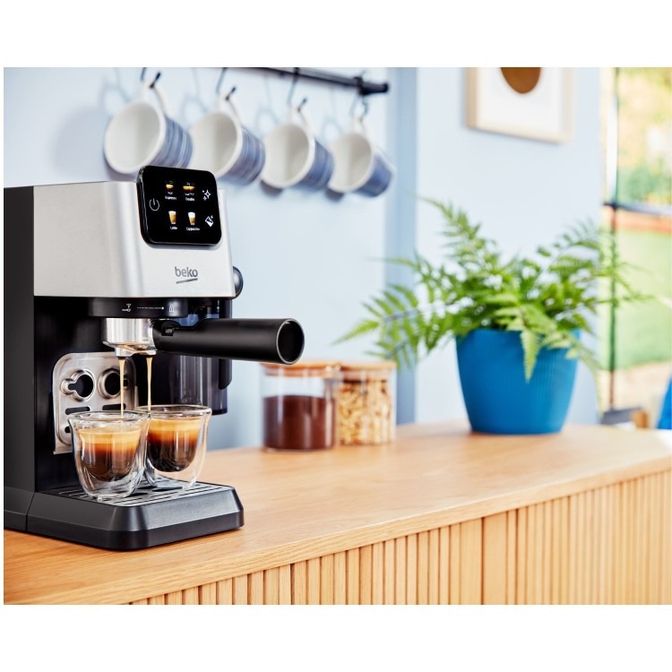 Beko CaffeExperto Manual Espresso Coffee Machine with Milk Frother - Stainless Steel - Image 11