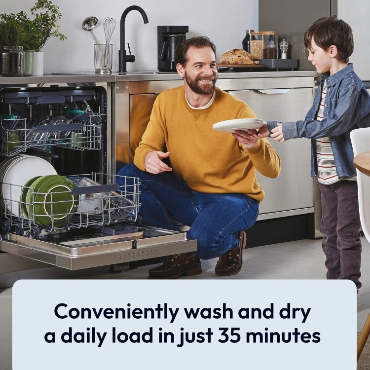 Candy Rapido Freestanding Dishwasher - C-Rated, White - Image 11