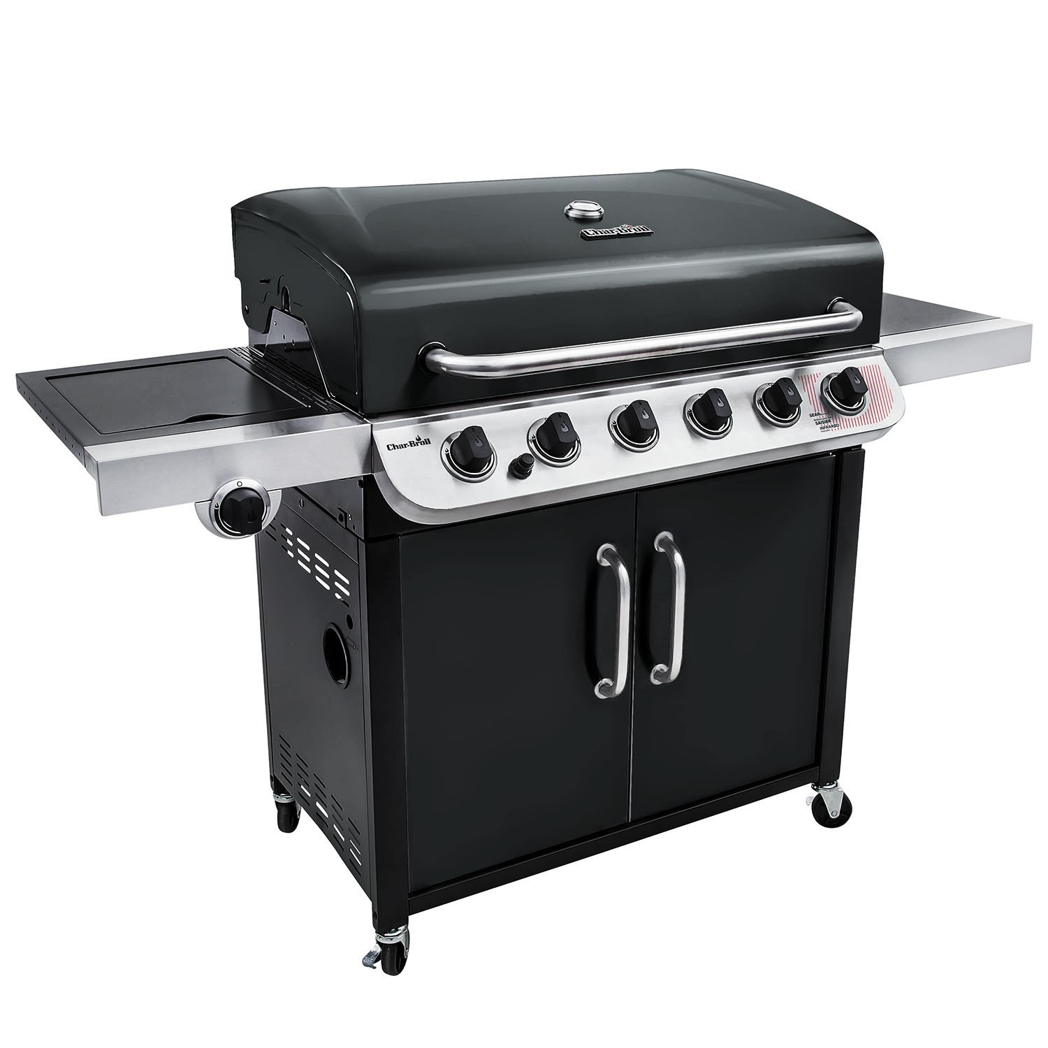 Char-Broil Convective Series 640 B XL - 6 Burner Gas BBQ Grill with Side Burner - Black - Image 2